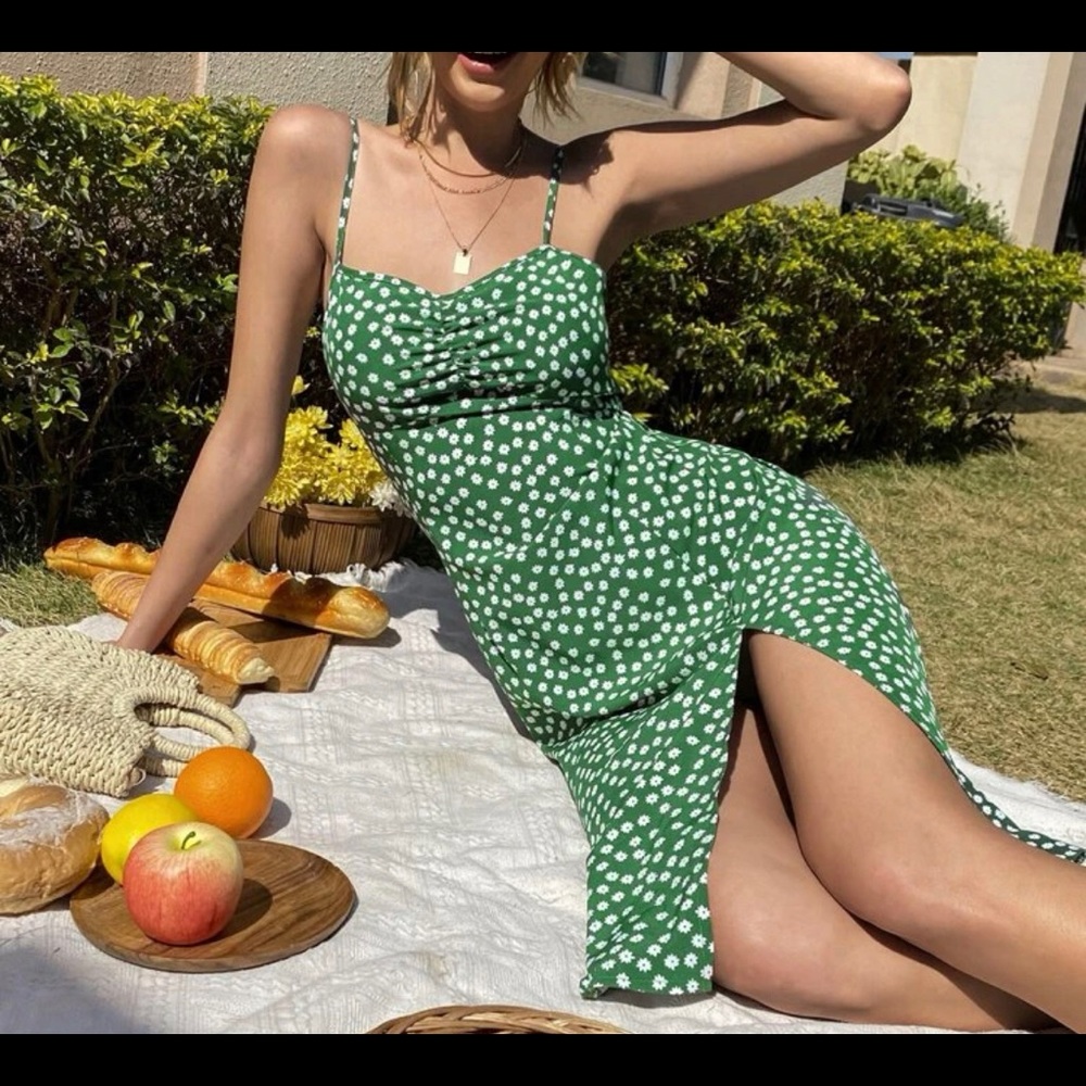 Green floral dress - NEW